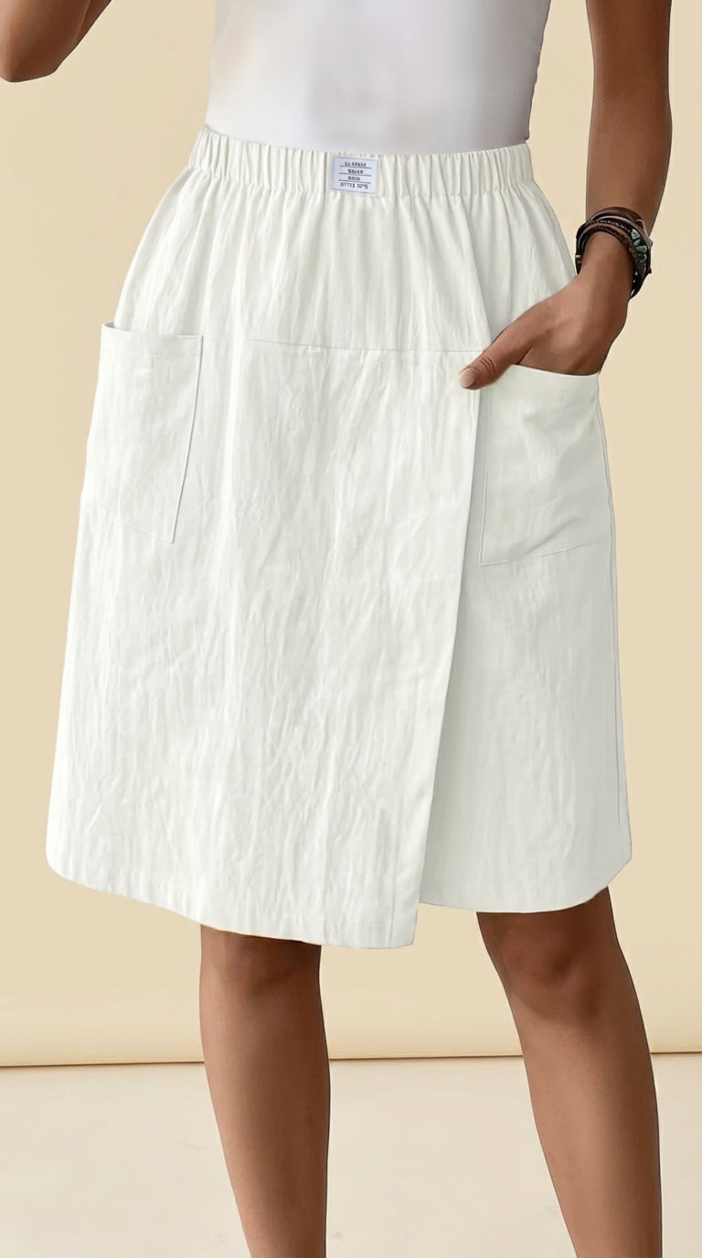 50% DE DESCUENTO | Falda con bermuda casual con cintura elástica para mujer