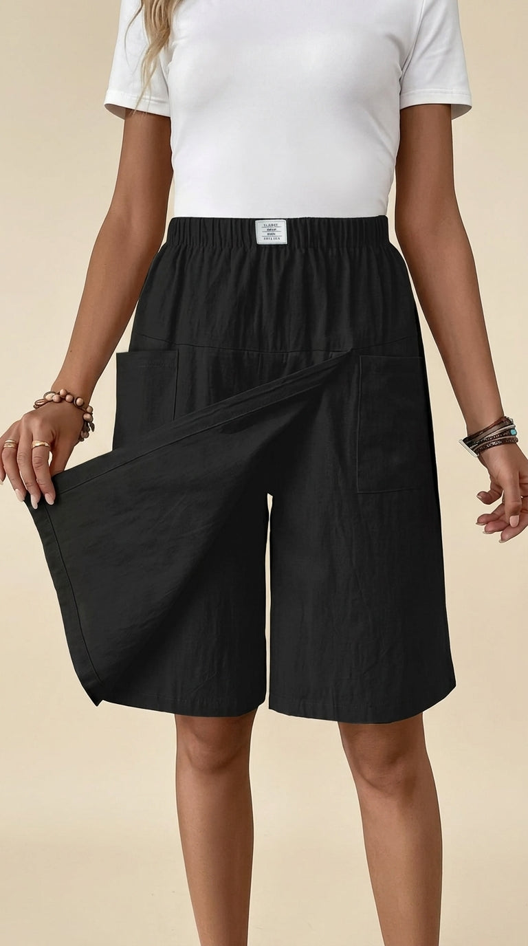 50% DE DESCUENTO | Falda con bermuda casual con cintura elástica para mujer
