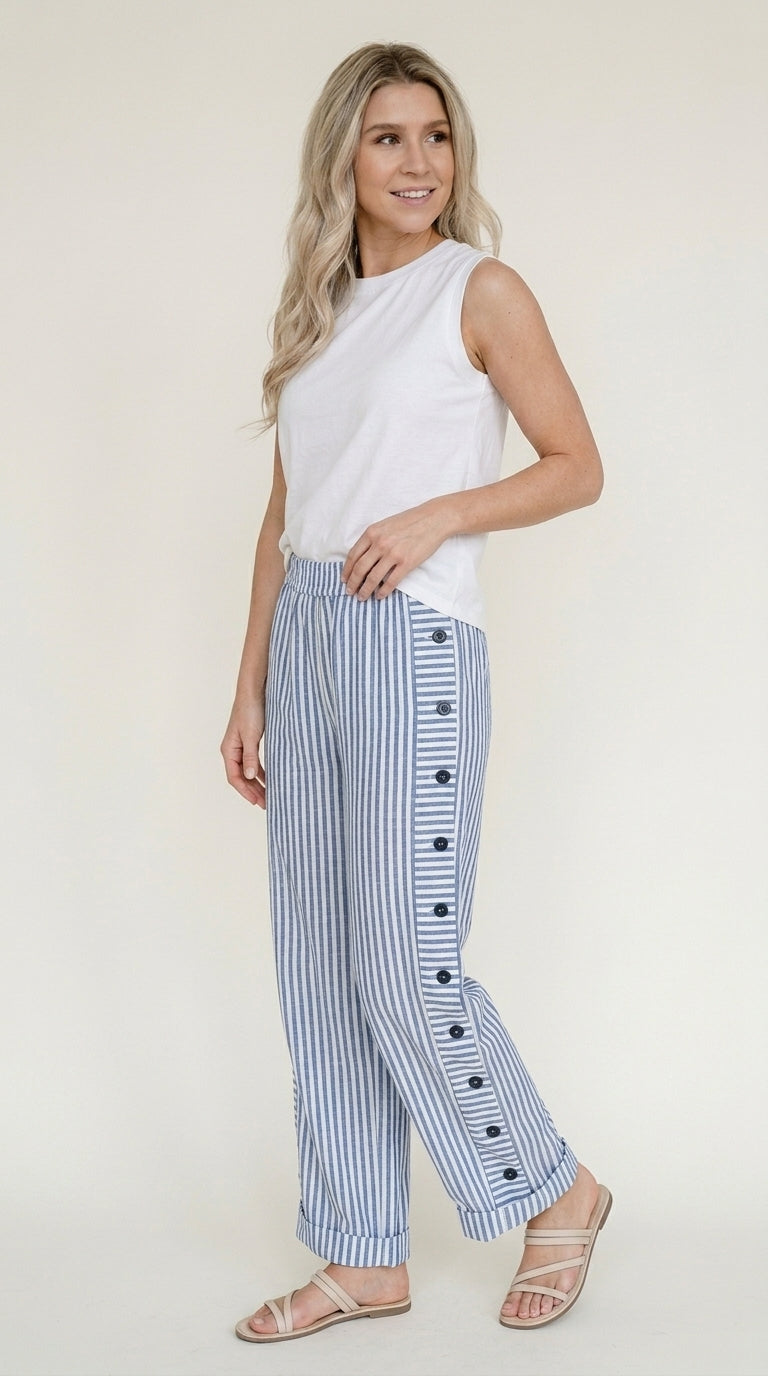 ☀️¡Gran liquidación de primavera 50% y 80% DE DESCUENTO!🌿🌸 Pantalones cómodos de rayas