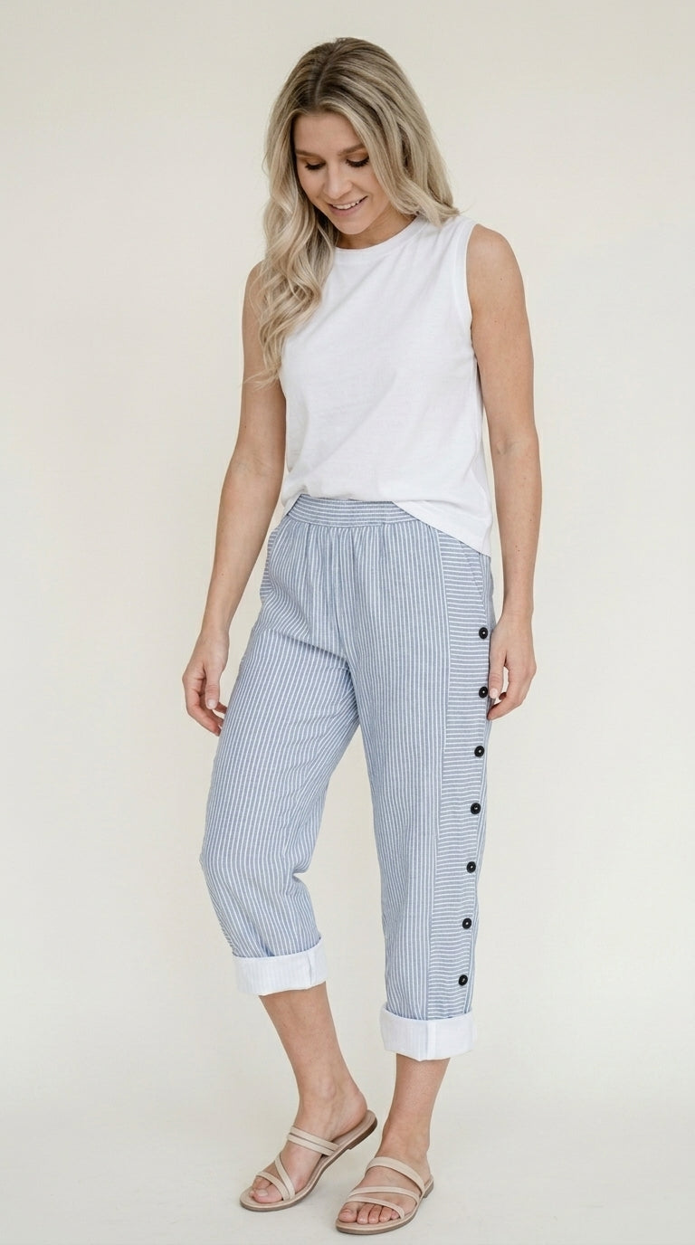 ☀️¡Gran liquidación de primavera 50% y 80% DE DESCUENTO!🌿🌸 Pantalones cómodos de rayas