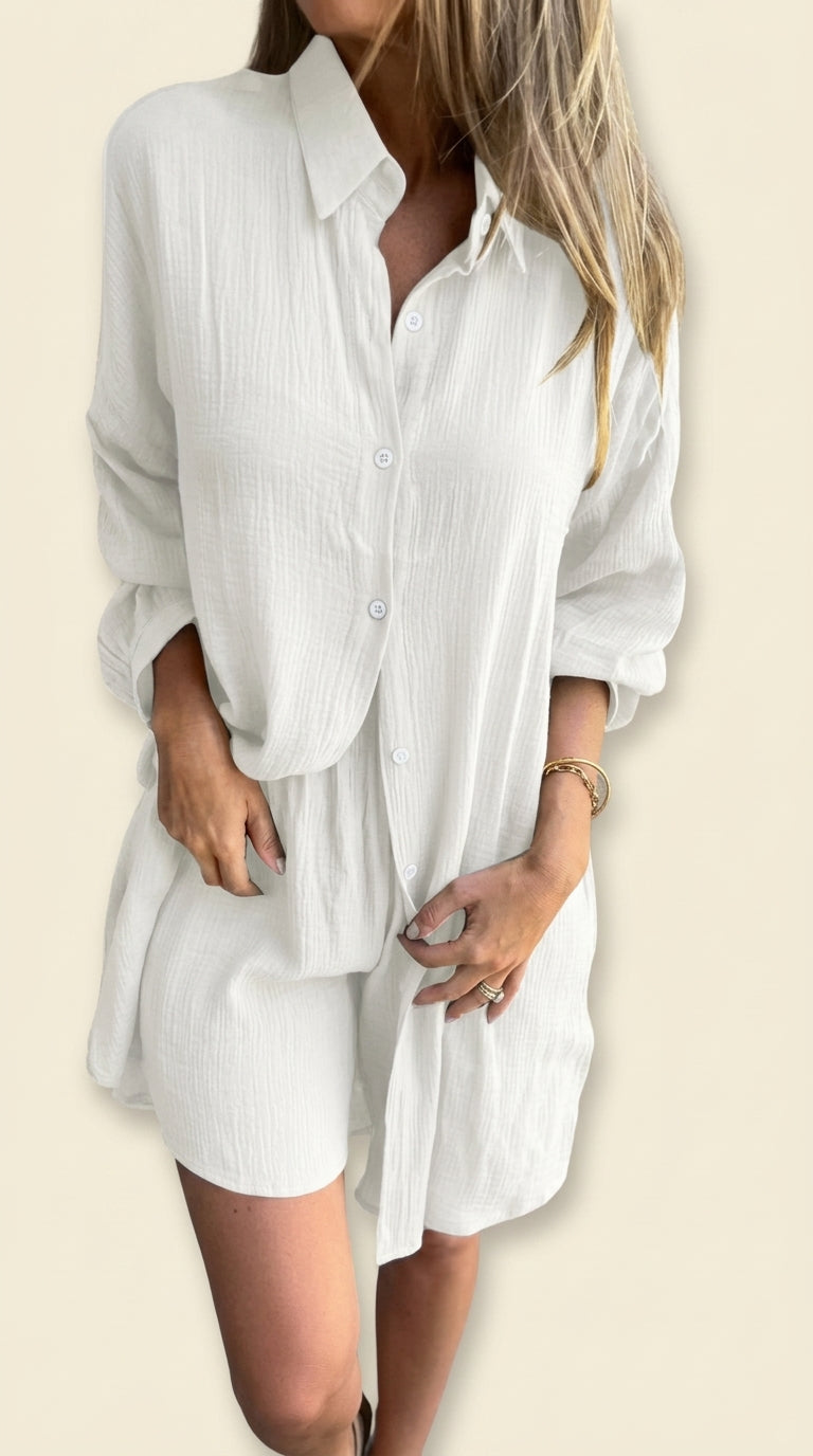2+1 COMPRA 1 Y LLEVA 2 | Conjunto 2 piezas camisa y cortos elegantes y casuales