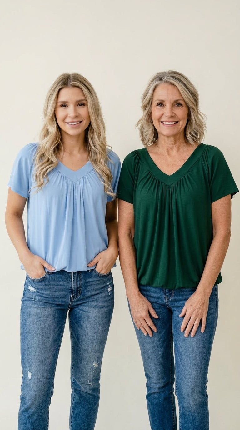 🎁ÚLTIMO DÍA DE OFERTA🔥50% DE DESCUENTO Y 30% DE DESCUENTO EXTRA EN LA 2DA⏳ Camiseta favorecedora de mujer