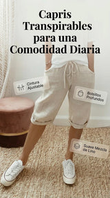 BERMUDAS DE ALGODÓN Y LINO PARA MUJER | OFERTA DÍA DE LAS FAVORITAS