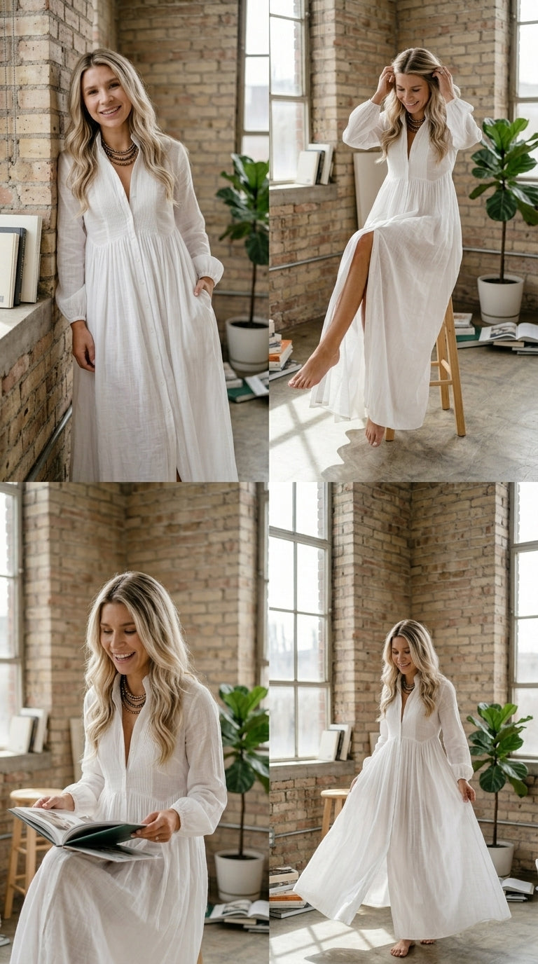 Serena | Flowing Button-Front Maxi Dress