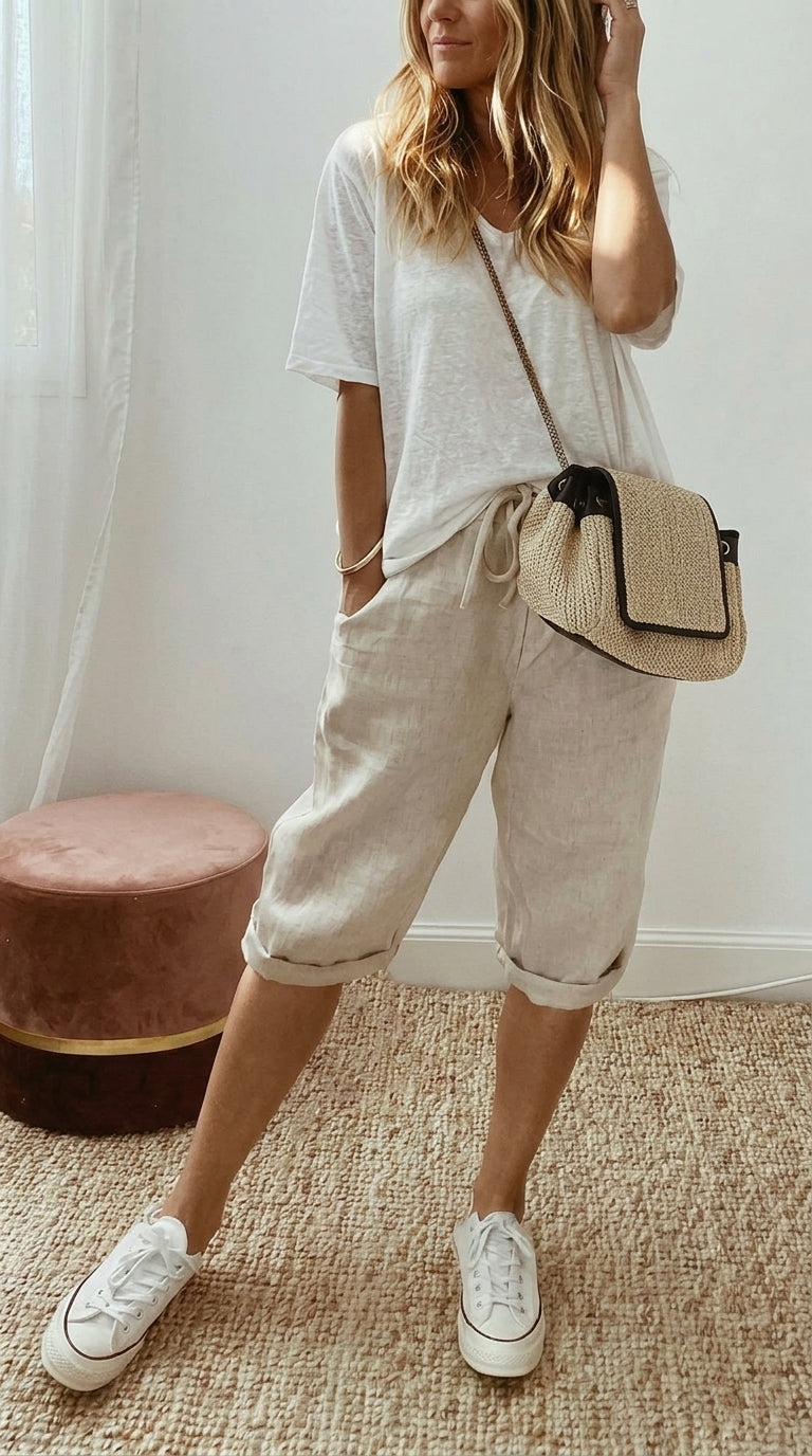 BERMUDAS DE ALGODÓN Y LINO PARA MUJER | OFERTA DÍA DE LAS FAVORITAS