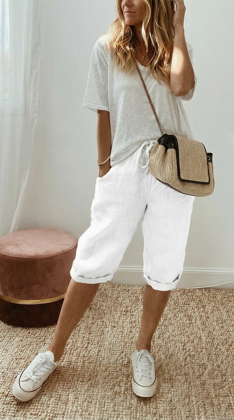 BERMUDAS DE ALGODÓN Y LINO PARA MUJER | OFERTA DÍA DE LAS FAVORITAS