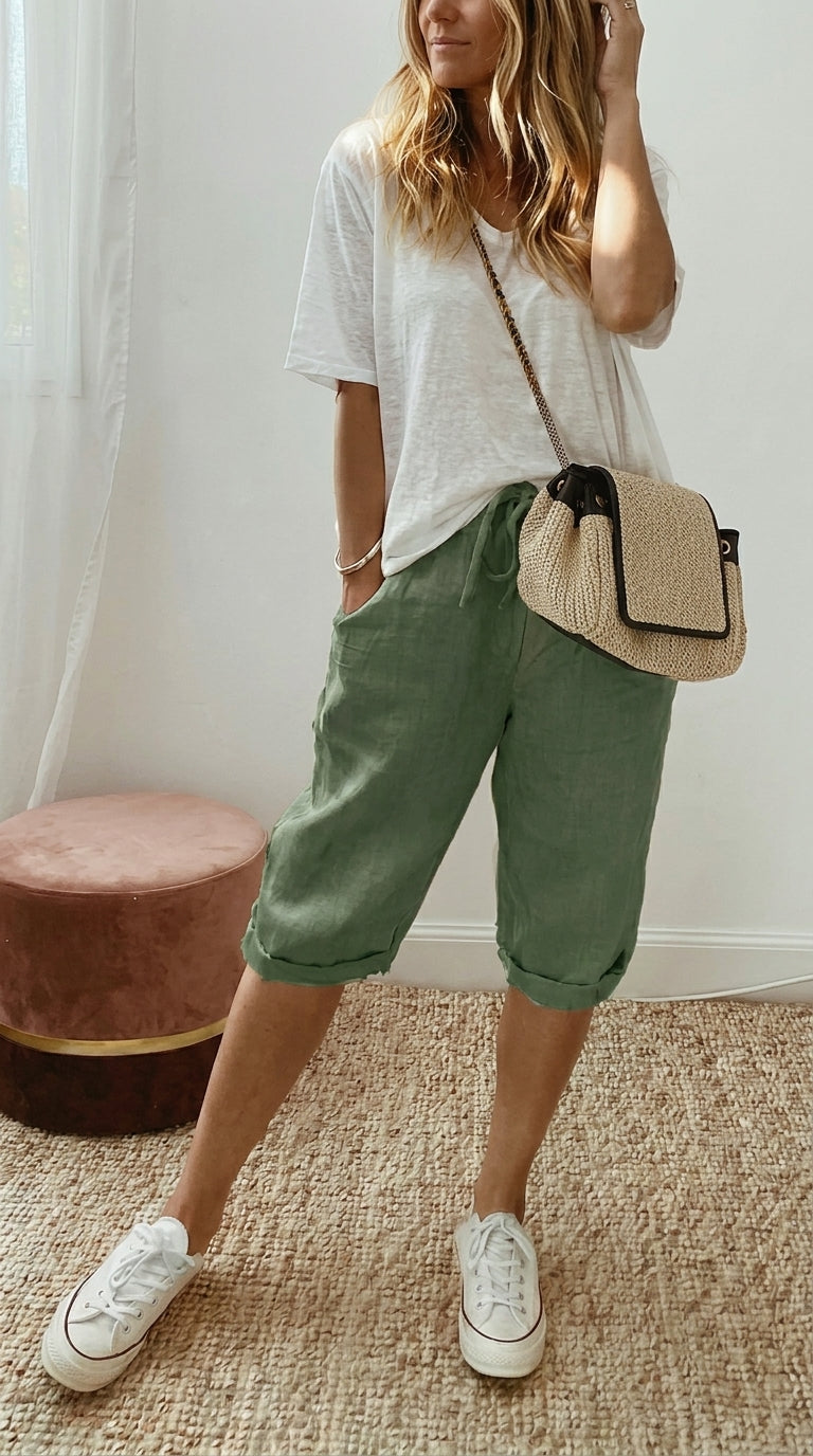 BERMUDAS DE ALGODÓN Y LINO PARA MUJER | OFERTA DÍA DE LAS FAVORITAS