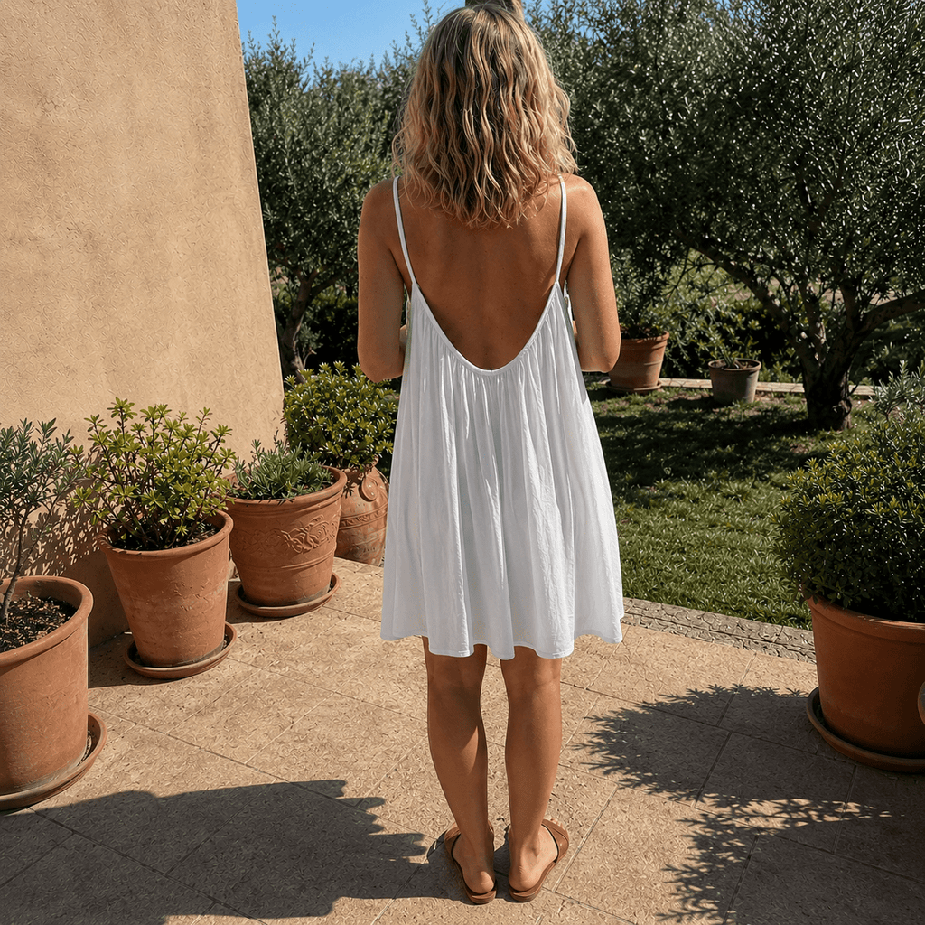 Vestido Renace Corto de Espalda Abierta